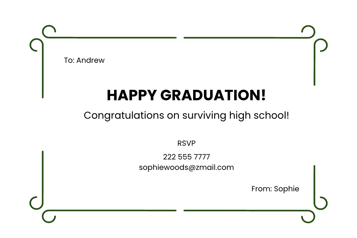 Free Double Sided Greeting Card Template to Edit Online