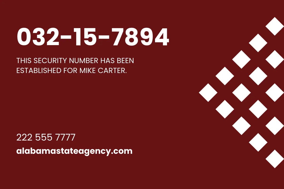 Free Simple Social Security Card Template to Edit Online