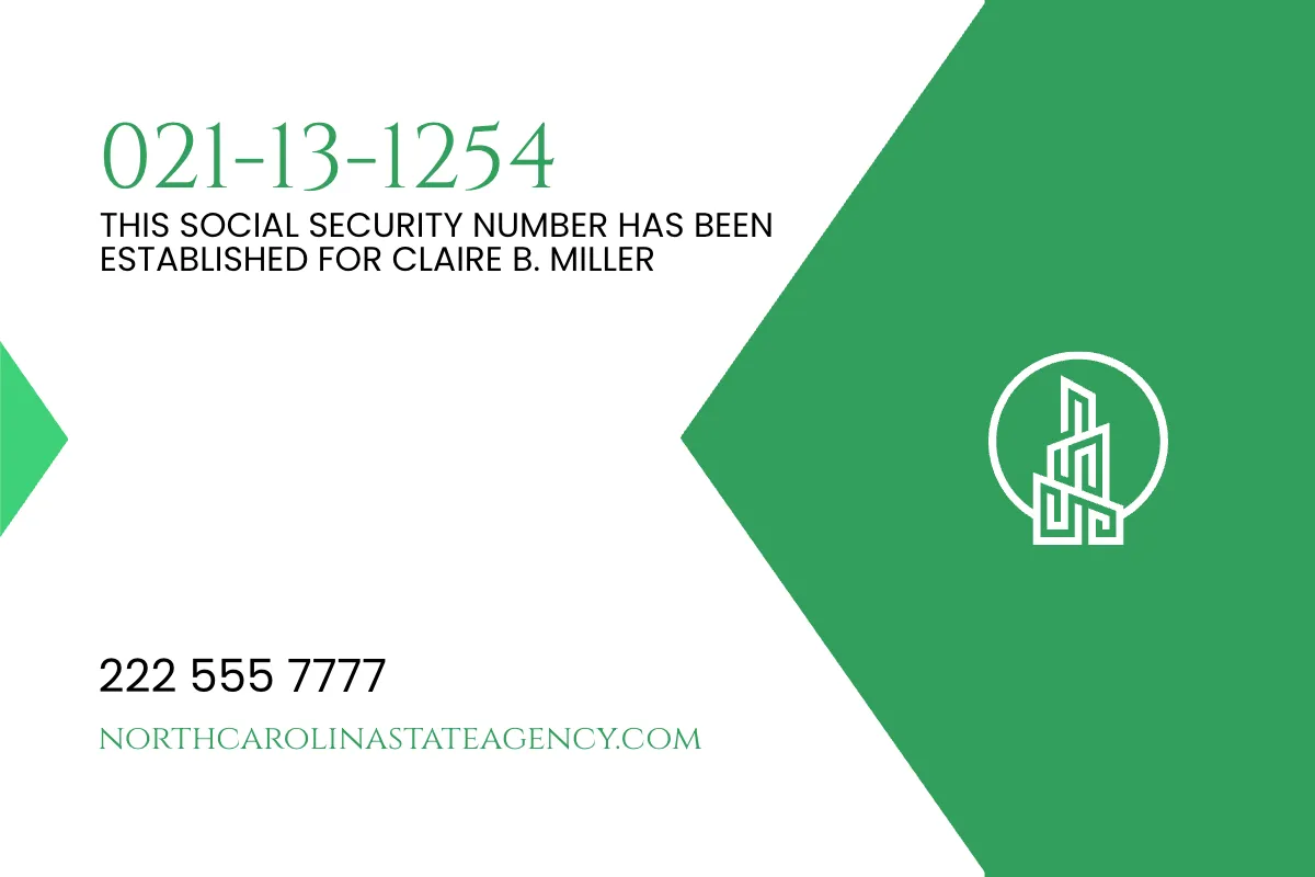 Free Modern Social Security Card Template to Edit Online