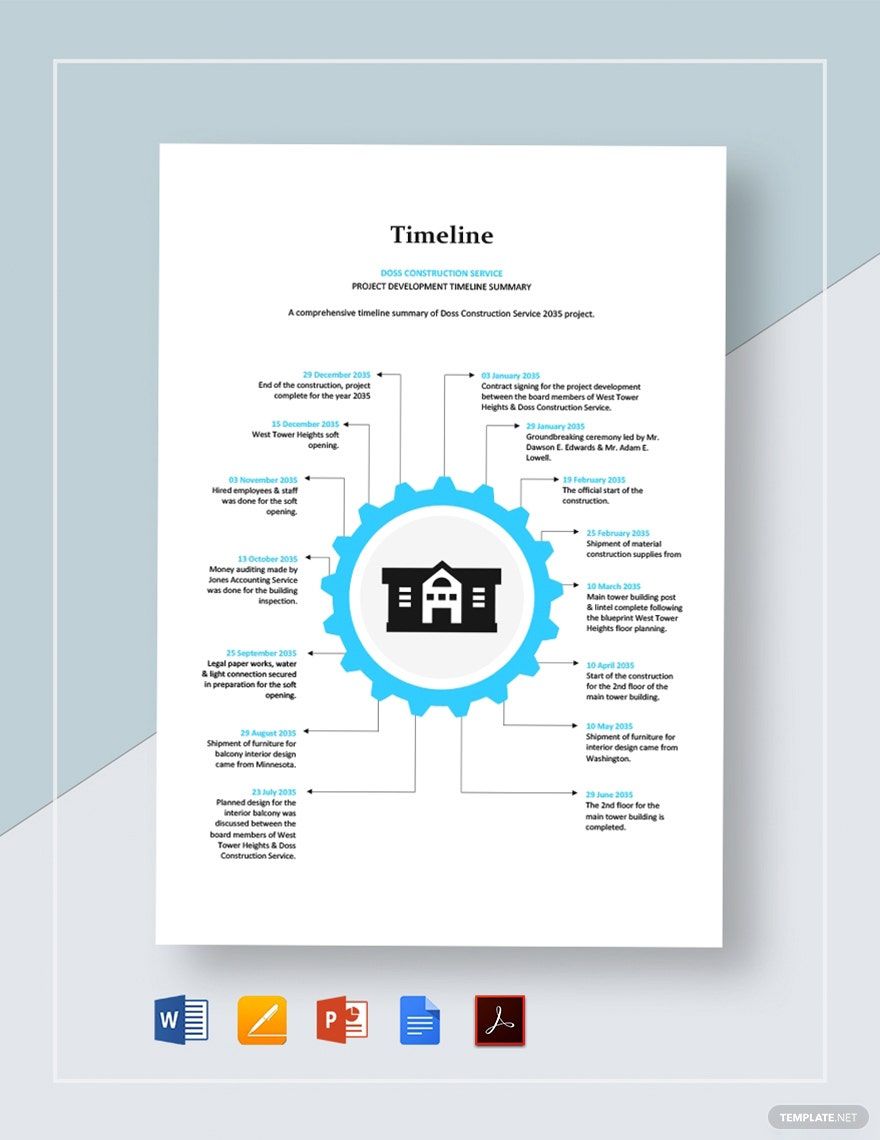 Simple Timeline Template in Google Docs, Pages, Word, PowerPoint, PDF - Download | Template.net