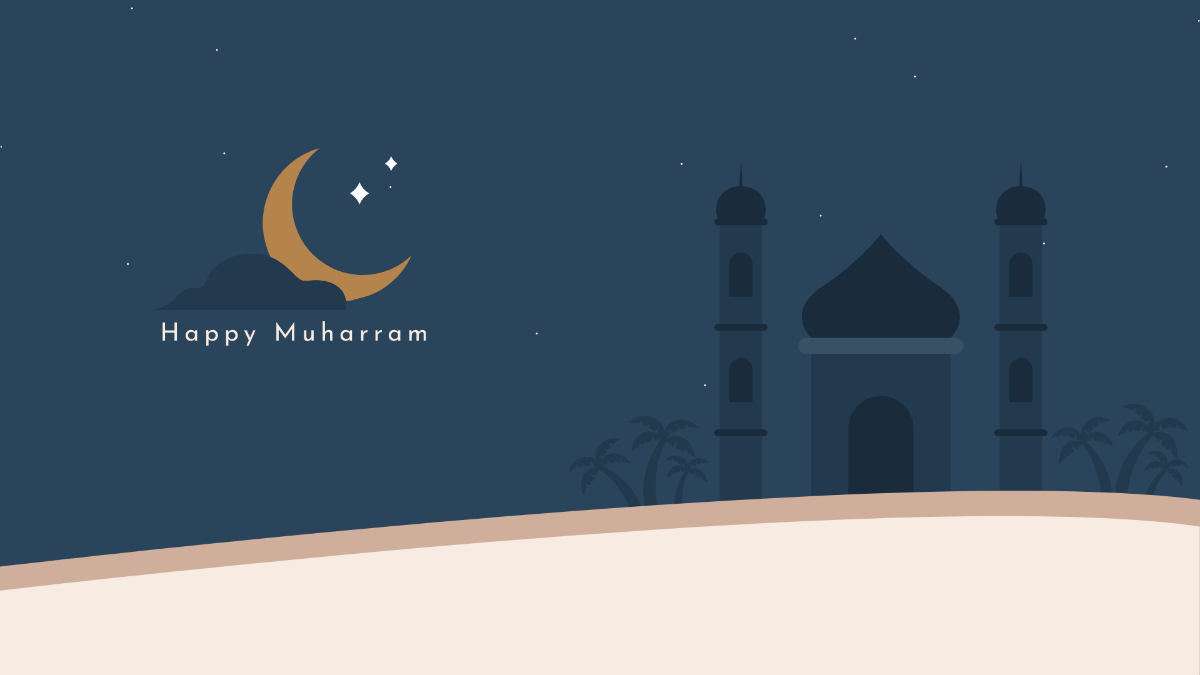 Free Simple Muharram Background Template