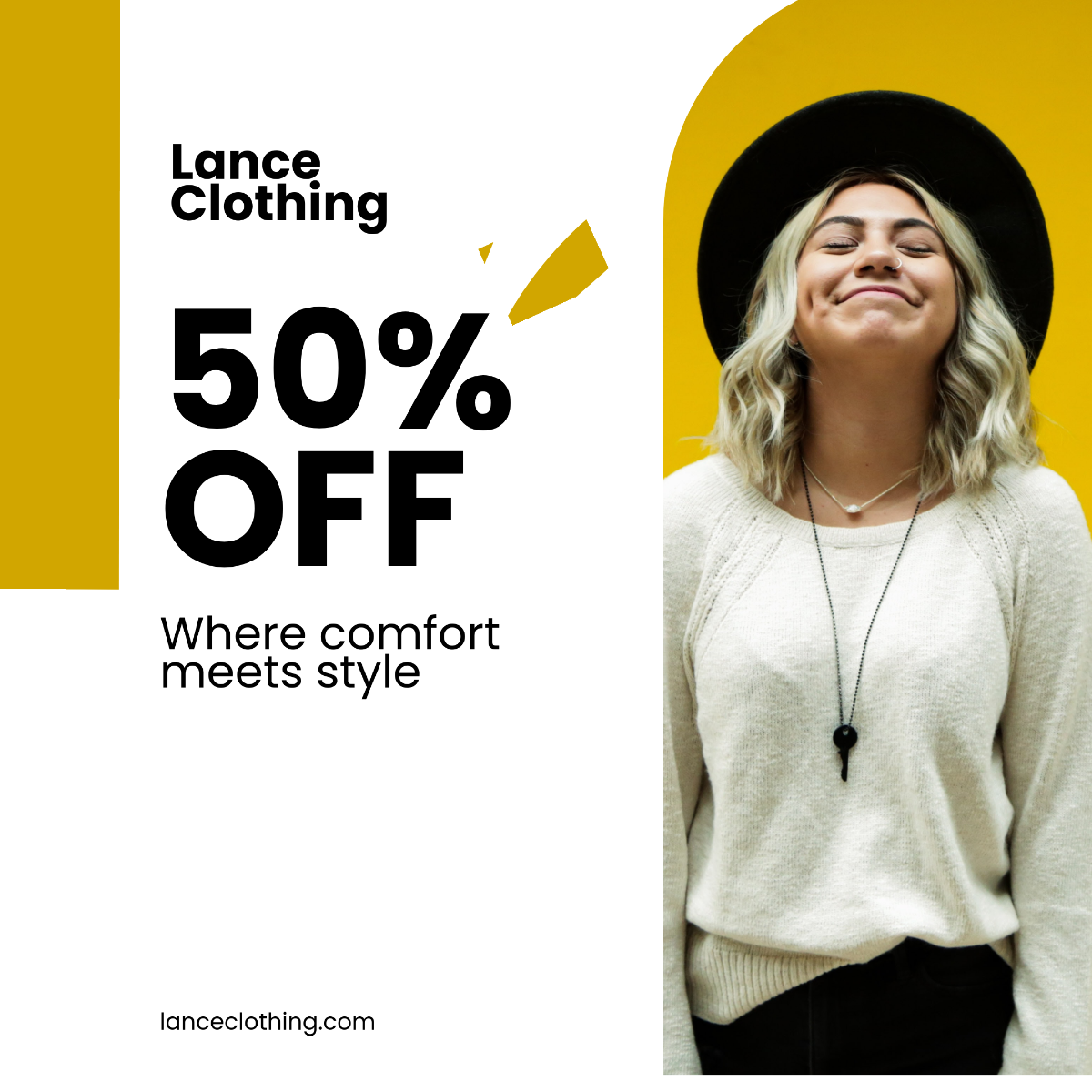 Free Apparel Instagram Feed Ad Template to Edit Online