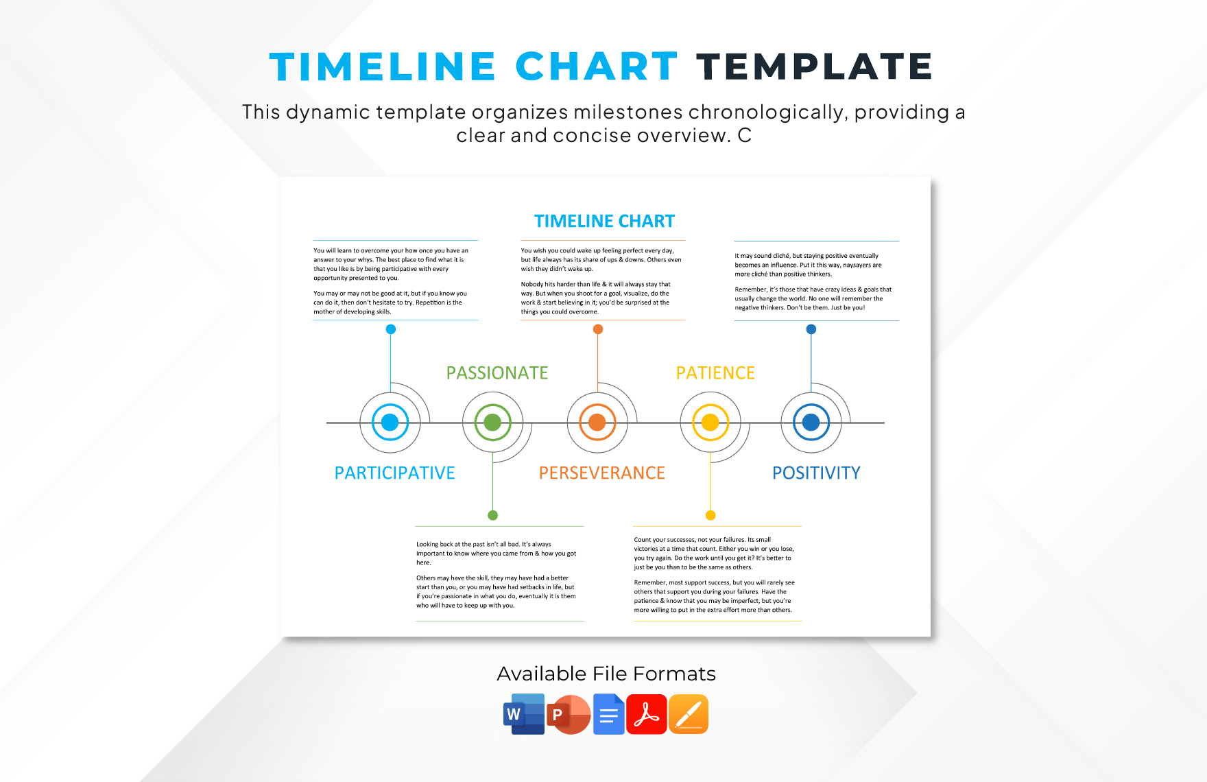 Timeline Chart Template in Google Docs, Word, Pages, PowerPoint, PDF - Download | Template.net