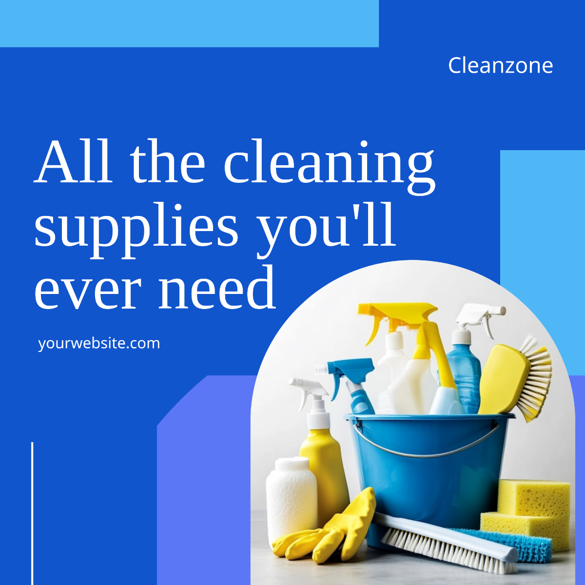 Free Cleaning Supplies Instagram Feed Ad Template to Edit Online