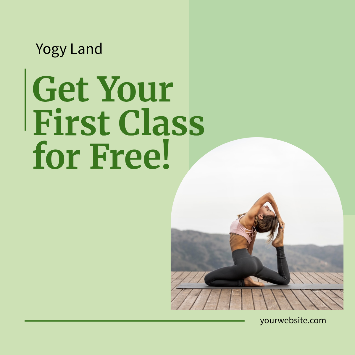 Free Yoga Class Instagram Carousel Ad Template to Edit Online