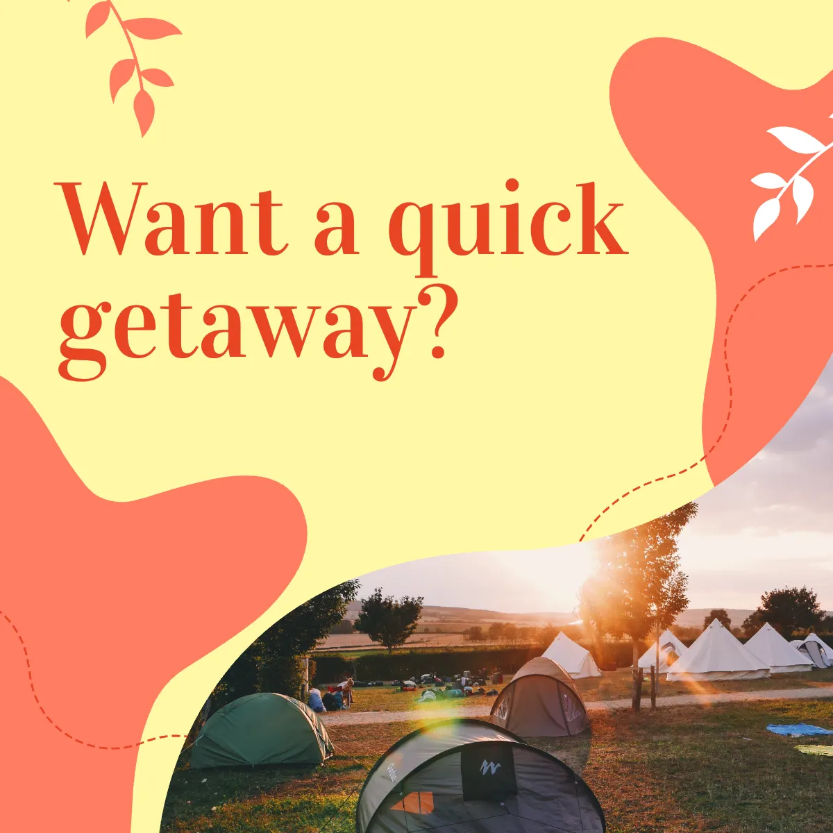 Free Camping Instagram Carousel Ad Template to Edit Online