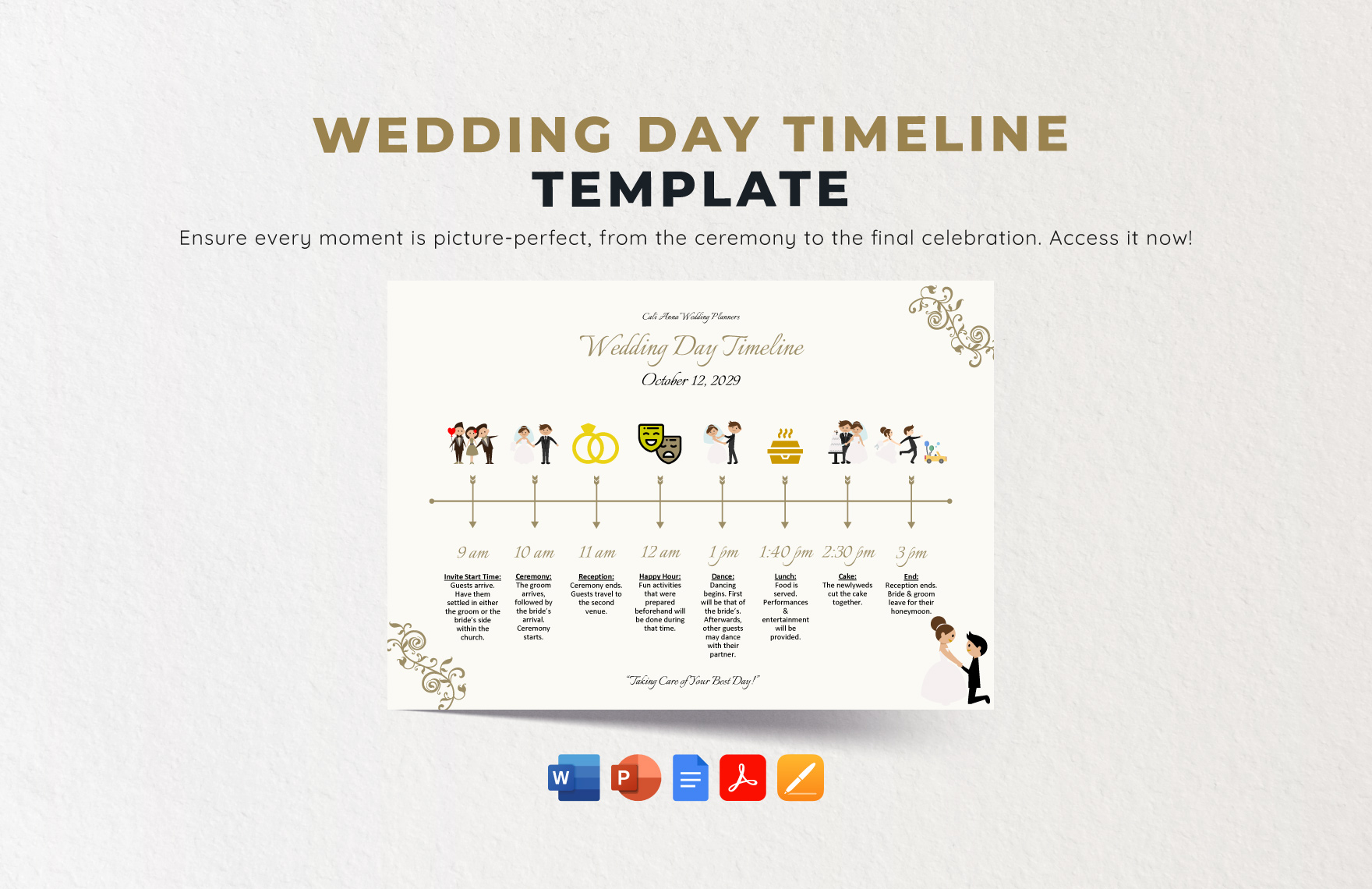 Free Wedding Timeline Templates Editable And Printable Free Wedding Timeline Templates Editable And Printable