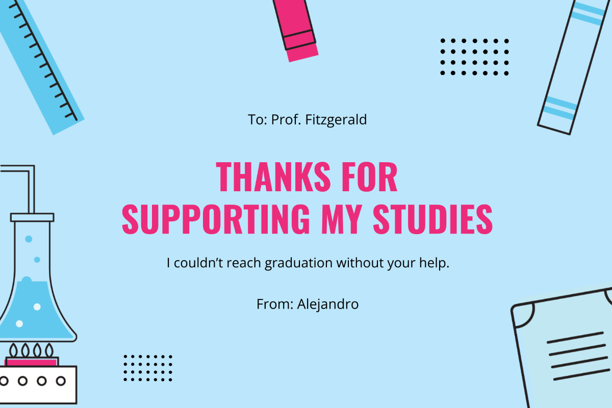 Simple Thank You For Support Card