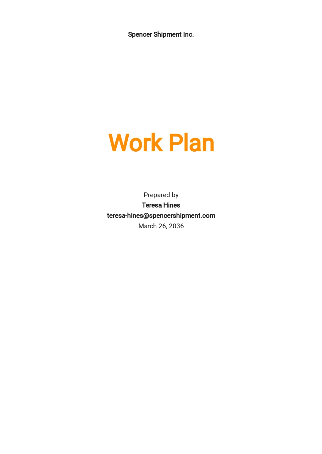 Work Plan Timeline Template Word