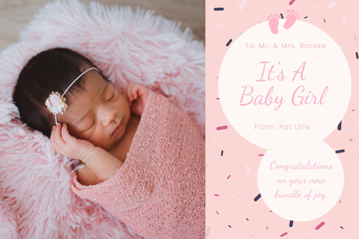 Free New Baby Girl Card Template
