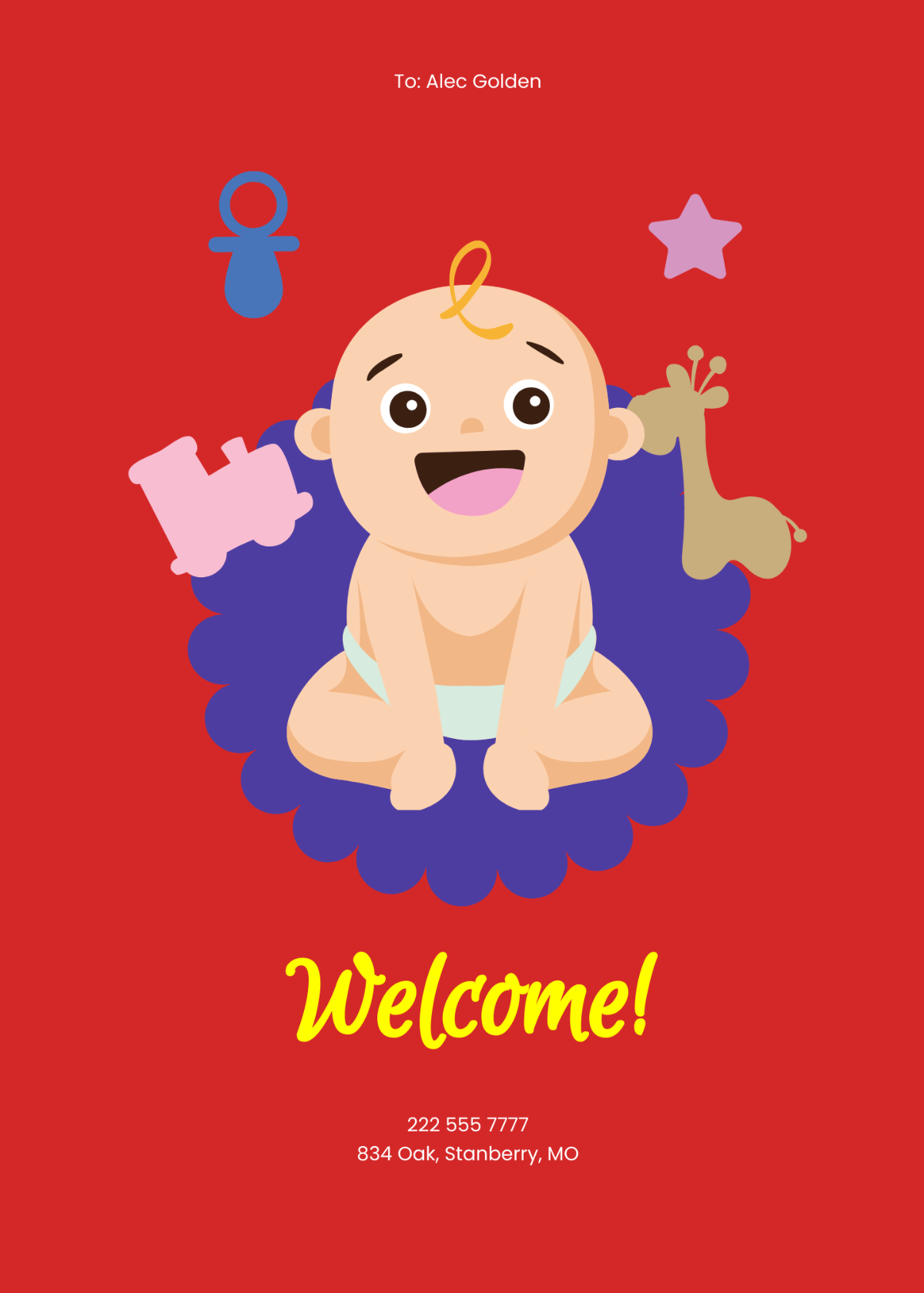 New Baby Welcome Card