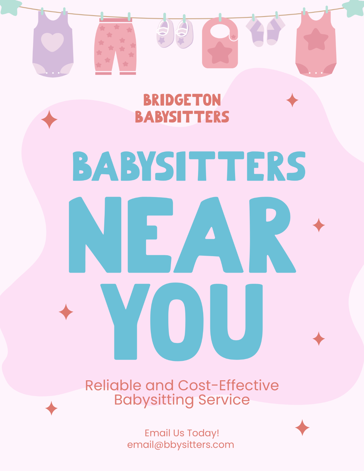 Free Simple Babysitting Flyer Template