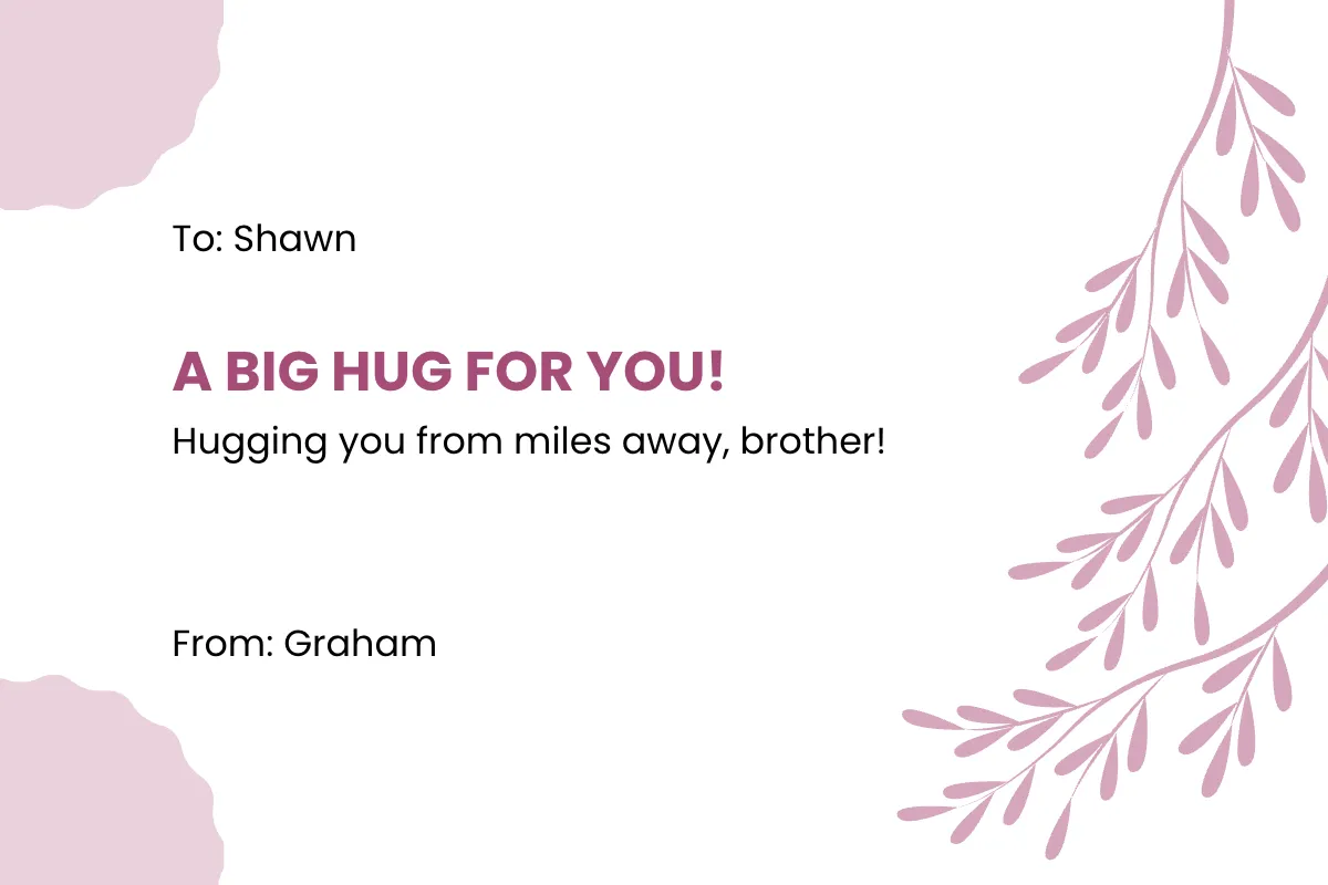 Free Little Hug Card Template to Edit Online