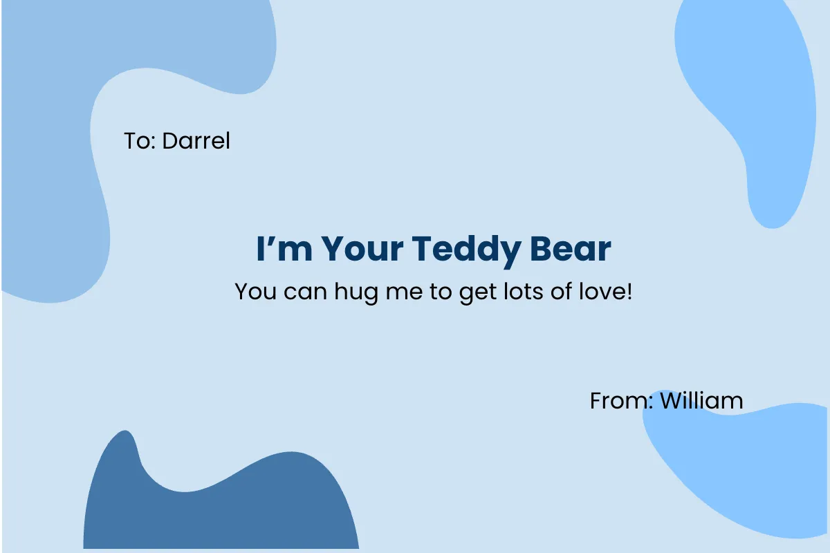 Free Simple Hug Card Template to Edit Online