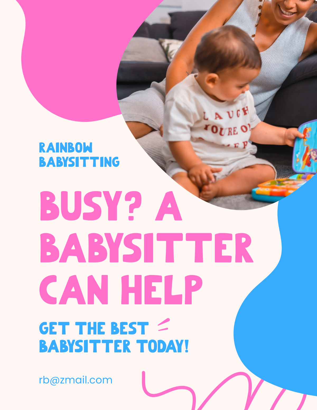 Free Modern Babysitting Flyer Template