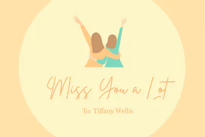 Free Modern Miss You Card Template to Edit Online