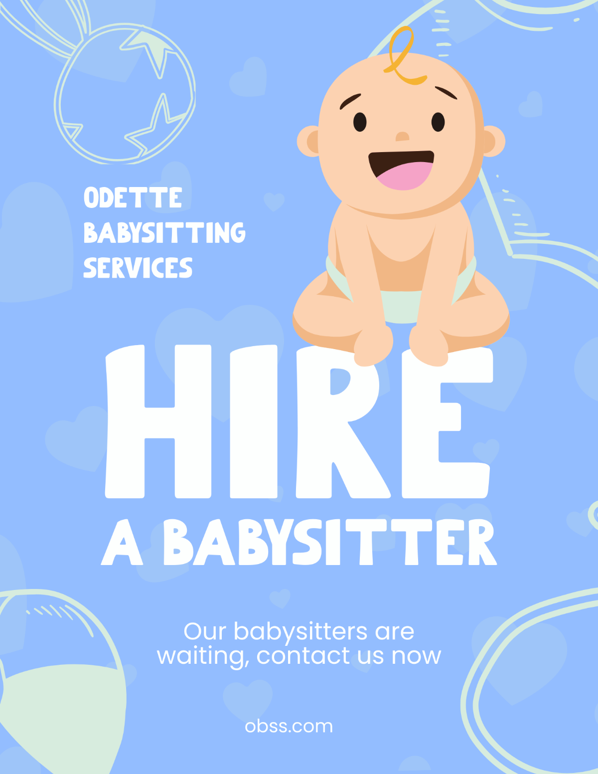 Cute Babysitting Flyer Template - Edit Online & Download