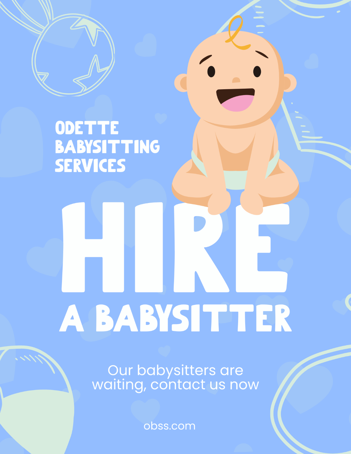 Free Cute Babysitting Flyer Template