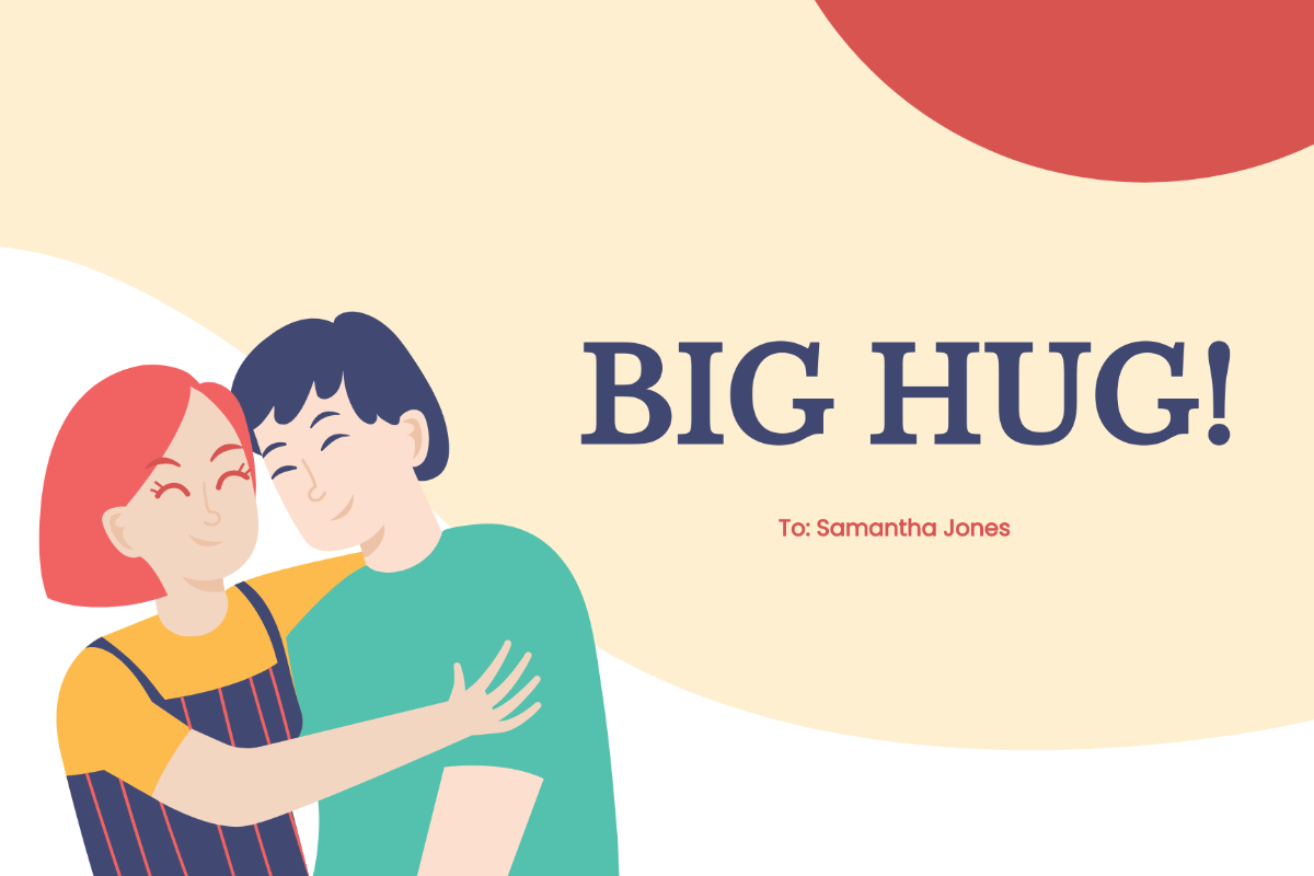 Hug Card Template