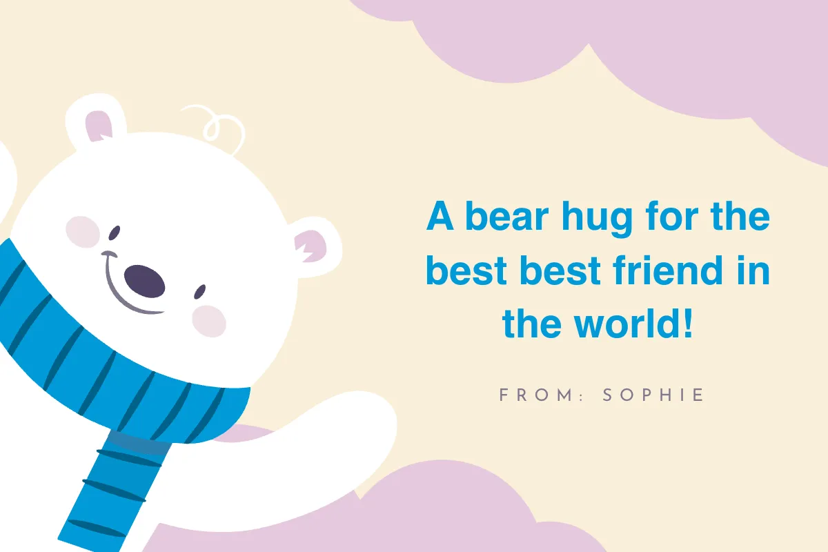 Free Bear Hug Card Template to Edit Online