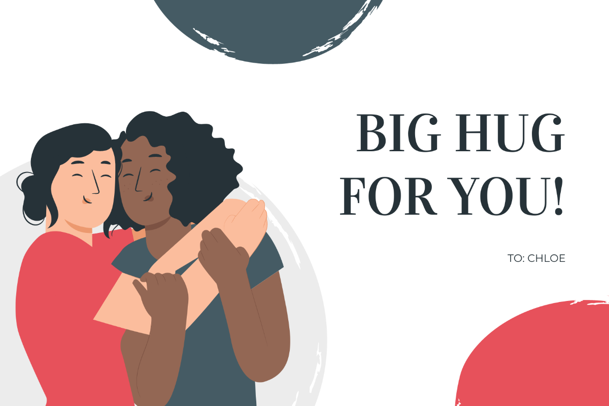 Free Big Hug Card Template