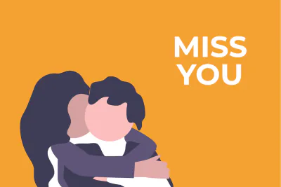 Free Miss You Card Template to Edit Online