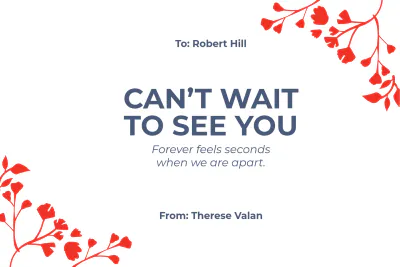 Free Floral Miss You Card Template to Edit Online
