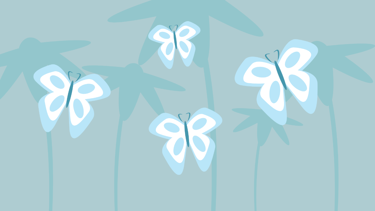 Light Blue Butterfly Background Template