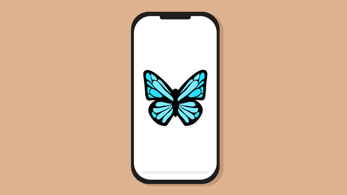 Butterfly Emoji Background Template
