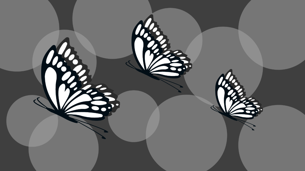 Black and White Butterfly Background