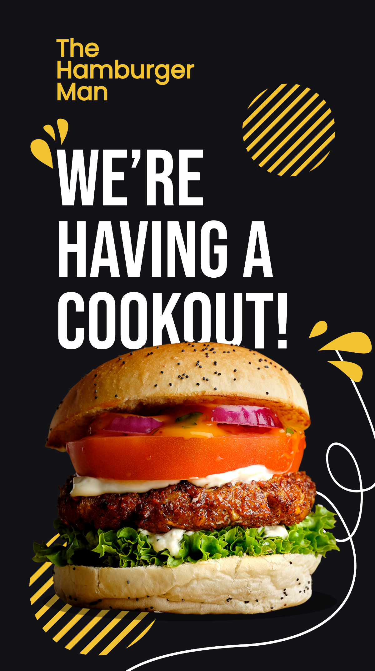 Free Cookout Invitation Whatsapp Post Template