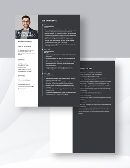Assembly Operator Resume Download