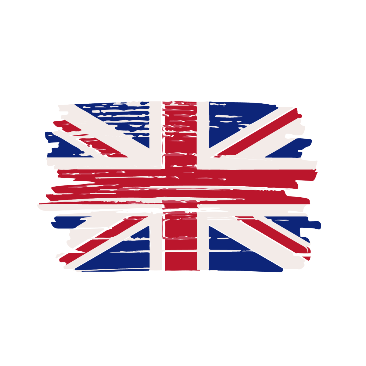 Distressed British Flag Clipart Template