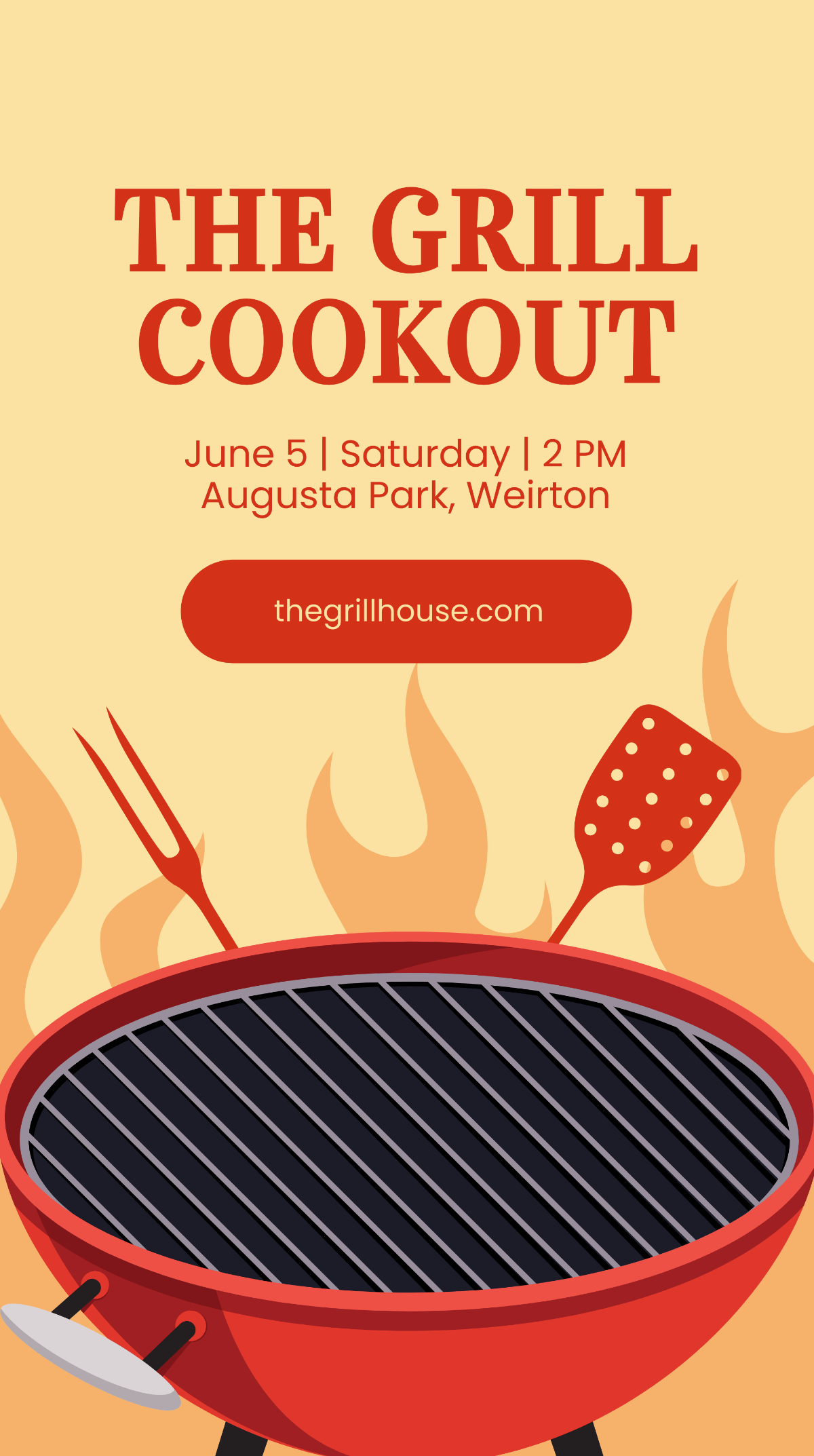 Free Grill Cookout Whatsapp Post Template