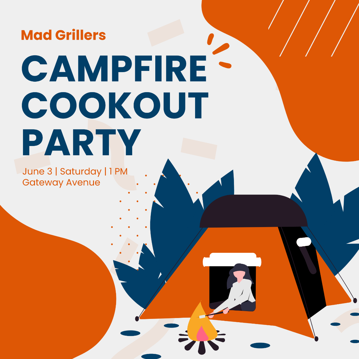 Free Cookout Party Instagram Post Template