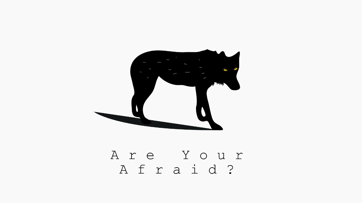 Scary Black Wolf Wallpaper Template