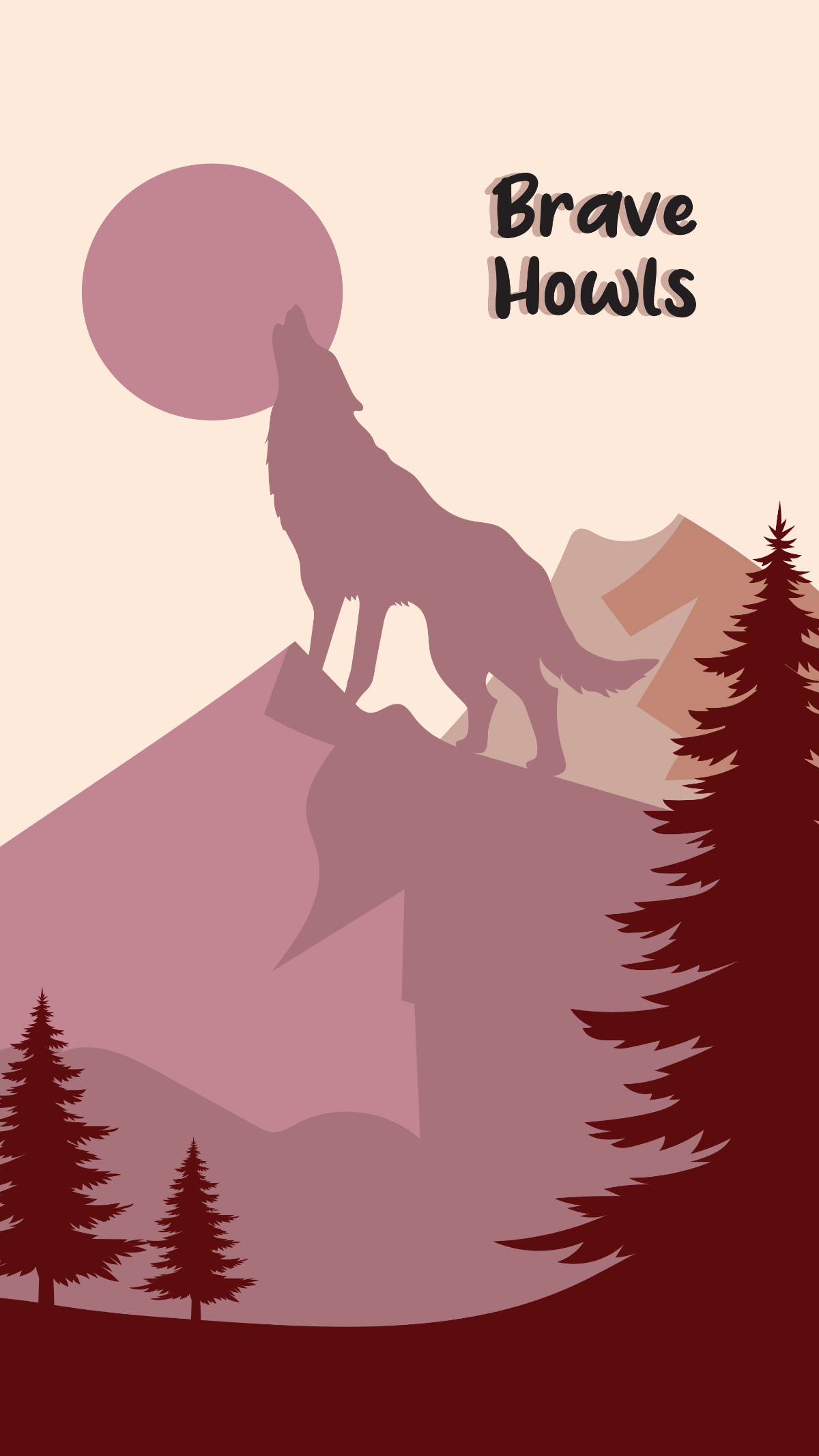 Wolf Phone Wallpaper Template