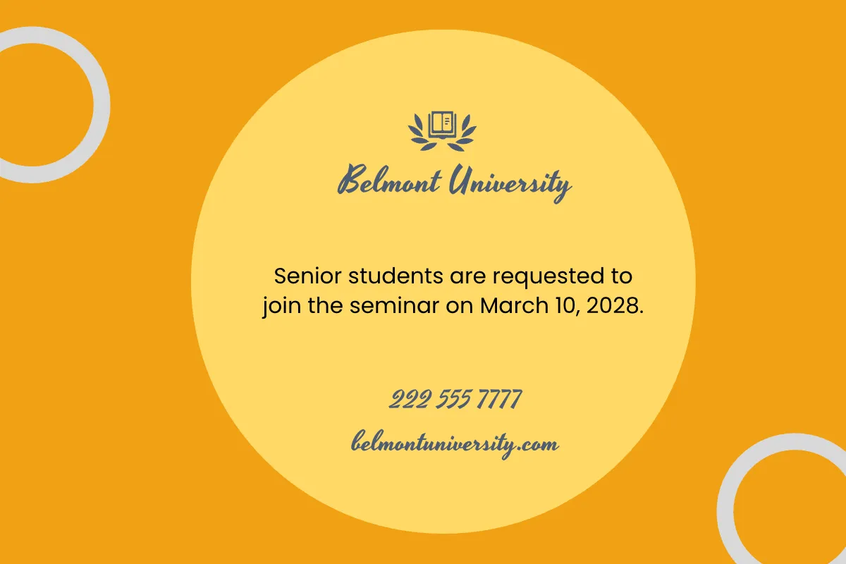 Free Half Fold Announcement Card  Template to Edit Online