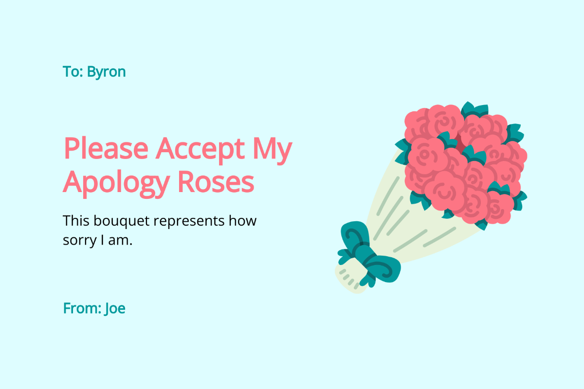 Free Floral Sorry Card Template