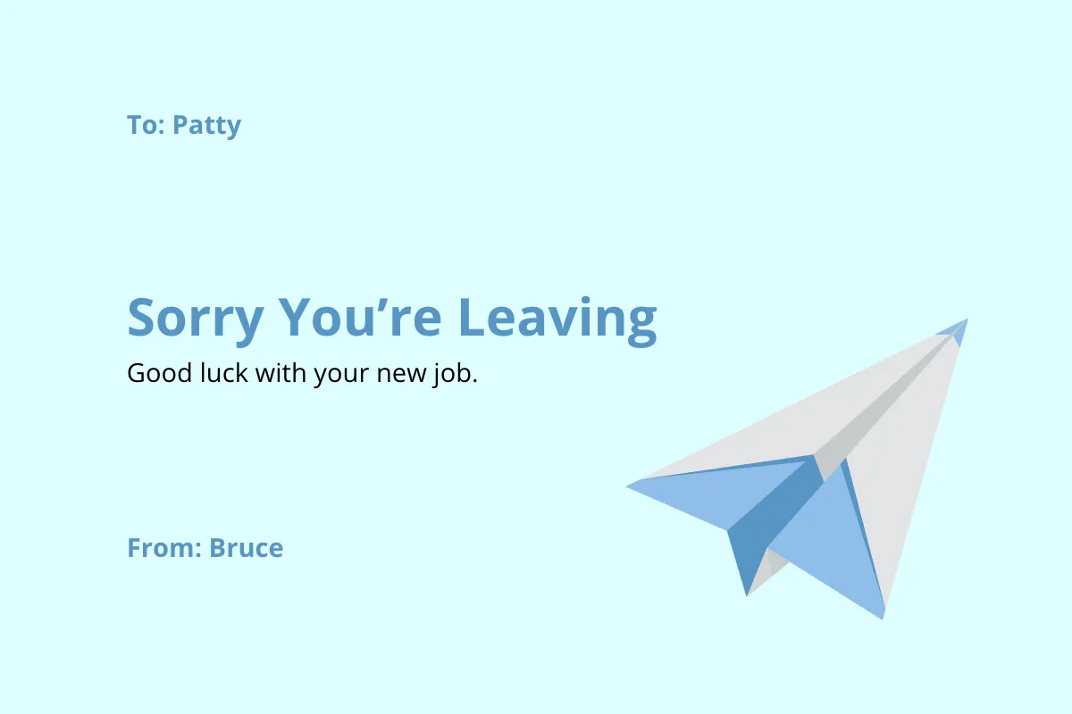 Free Sorry Your Leaving Card Template to Edit Online