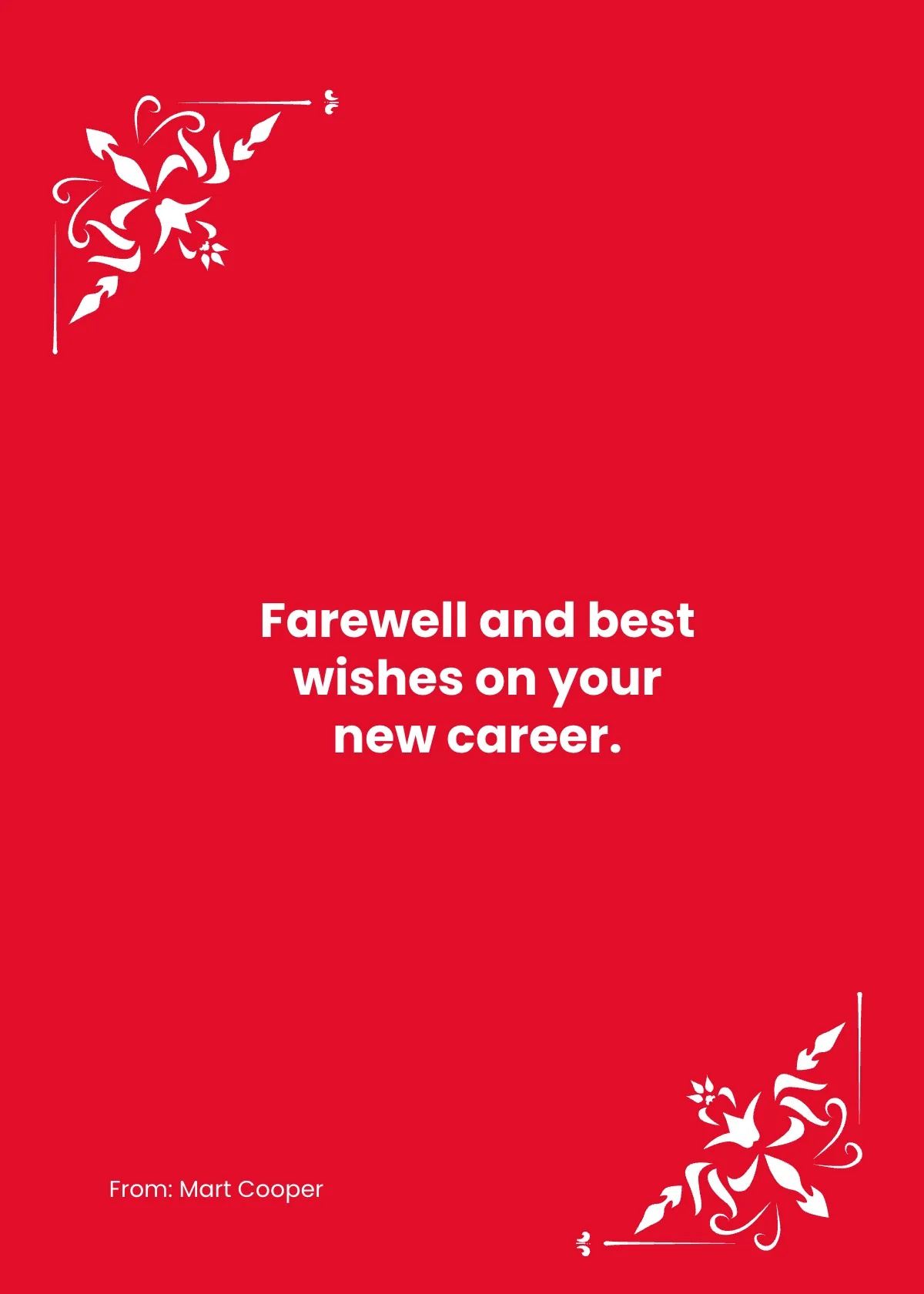 Free Virtual Goodbye Card Template to Edit Online