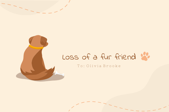 Free Loss of Pet Condolence Card Template