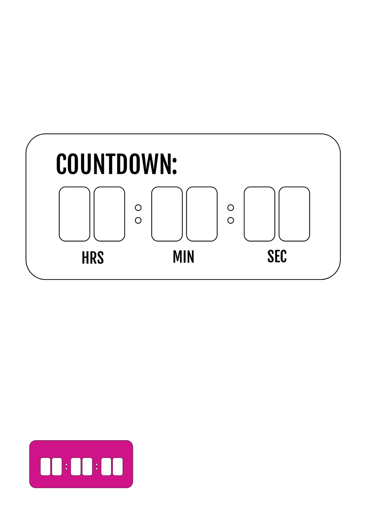 Instagram Countdown Coloring Page Template