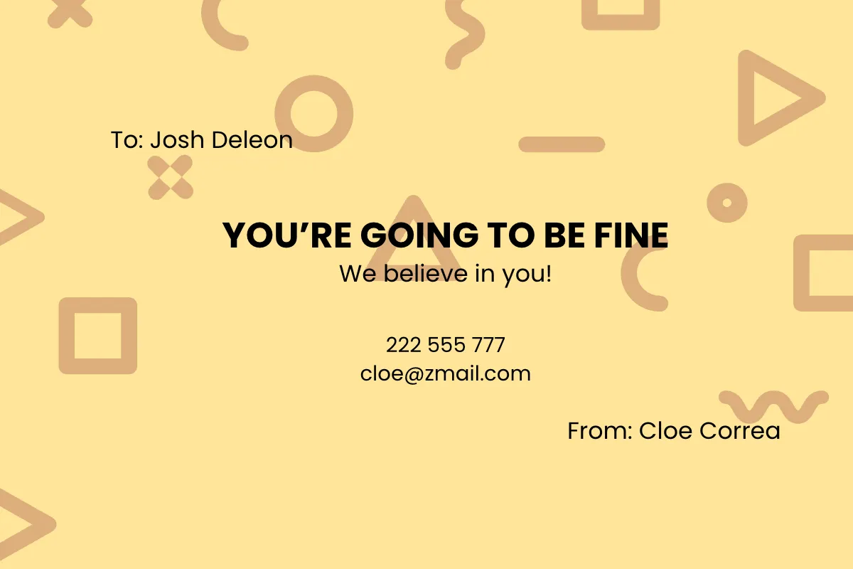 Free Printable Cheer Up Card Template to Edit Online