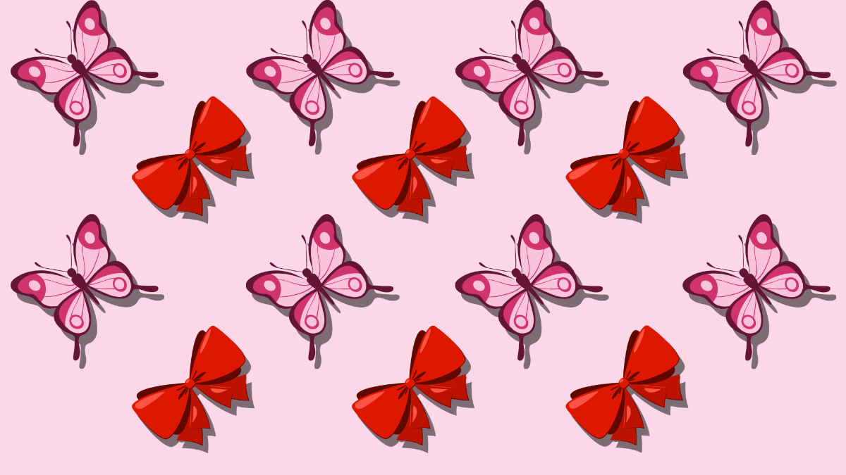Free Girly Butterfly Background Template