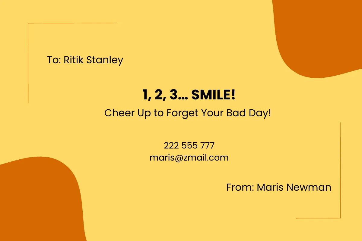 Free Bad Day Cheer Up Card Template to Edit Online
