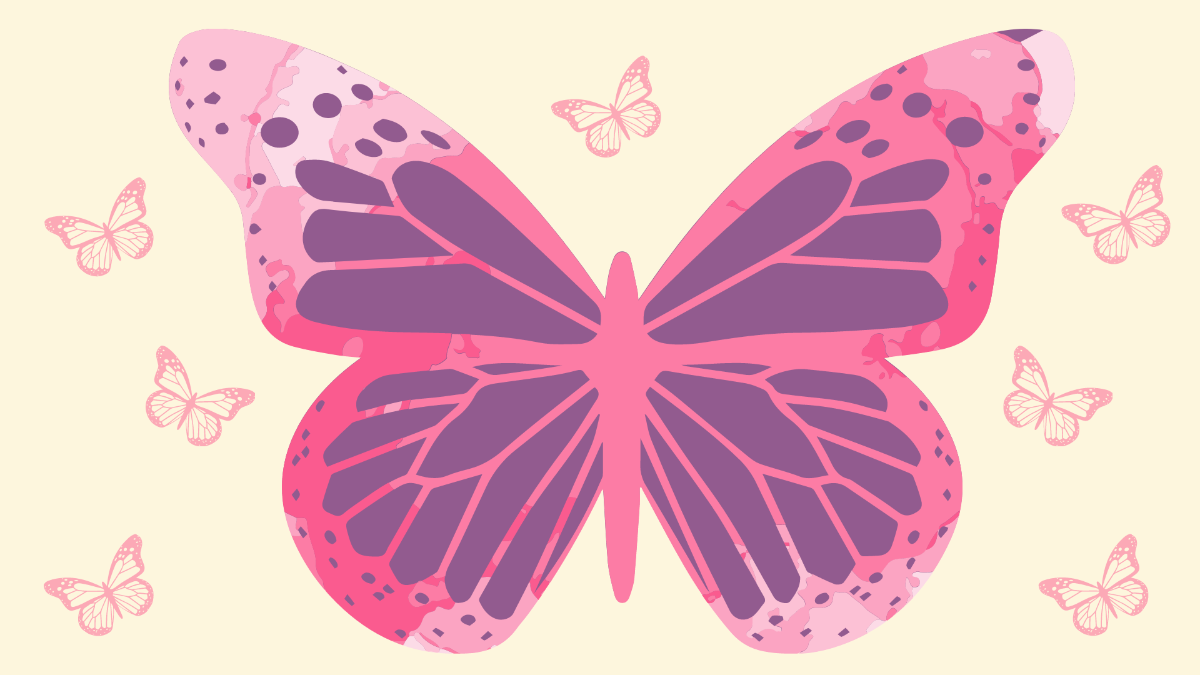 Watercolor Butterfly Background Template