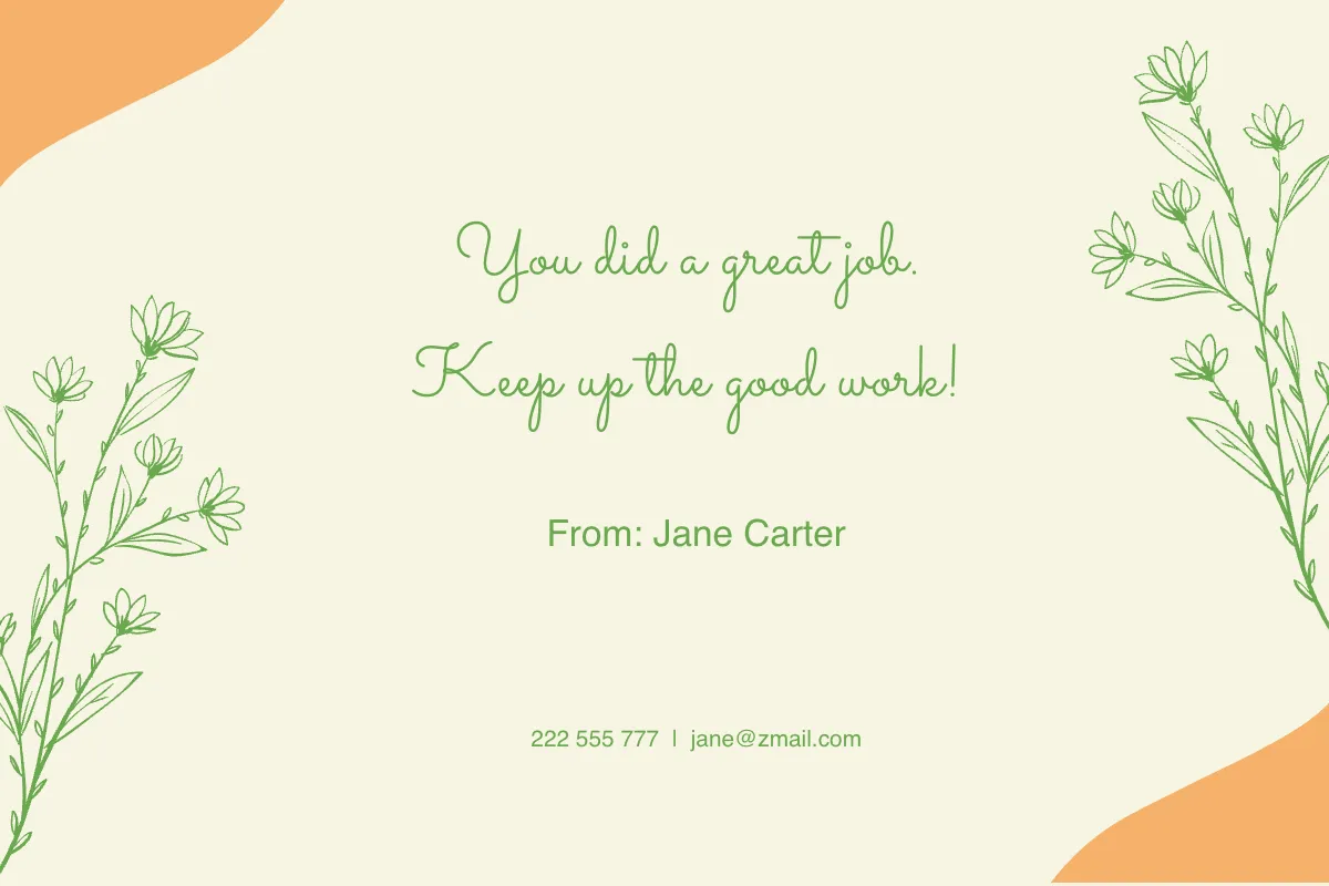 Free Floral Anytime Congratulations Card Template to Edit Online