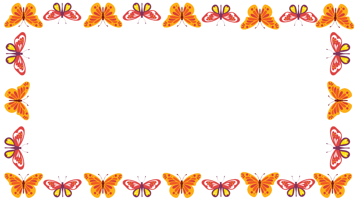 Butterfly Border Background Template