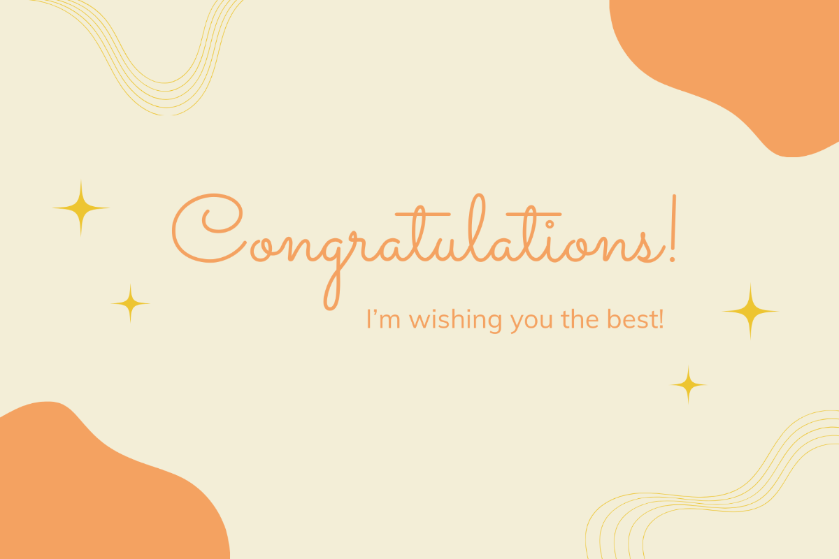 Creative Anytime Congratulations Card Template